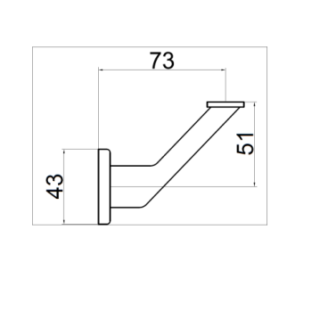Preview: Handlaufhalter Handlaufträger Wand Holz RAL 7016 Anthrazit  42,4 rund inkl. Abdeckrosette